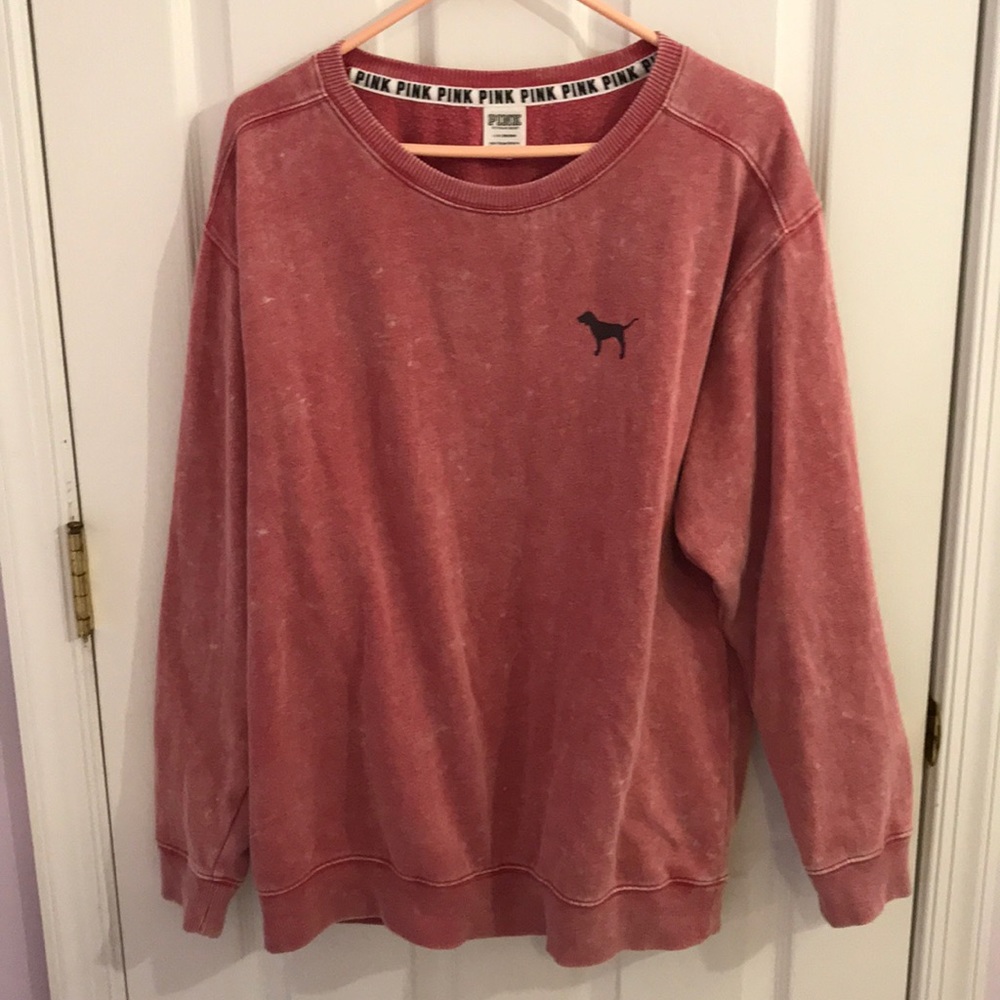 PINK Large Rustic Red Sweater